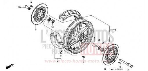 ROUE AVANT VFR750RK de 1989
